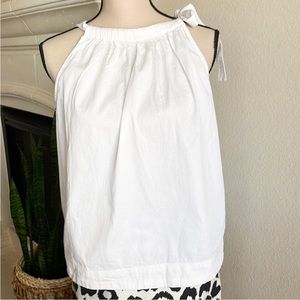 Free Assembly Organic White Tie Neck Tank, XS